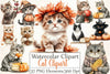 Thanksgiving Cat Clipart Bundle