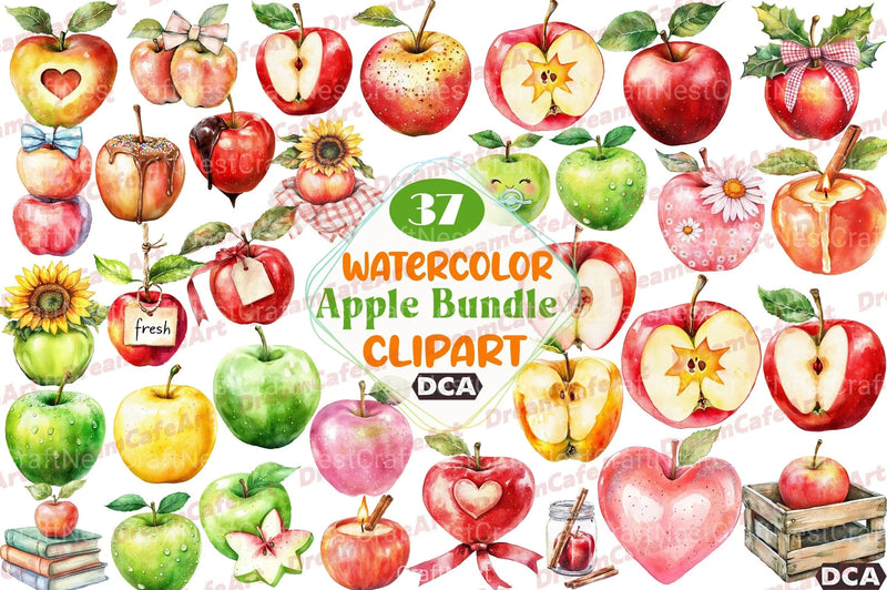 Apple Clipart Bundle - CraftNest - Digital Crafting and Art