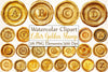 Seal Wax Letter Golden Stamp Clipart Bundle