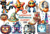 Groovy Halloween Clipart Bundle