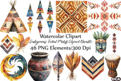 Indigenous Tribal Motifs Clipart Bundle - CraftNest - Digital Crafting and Art