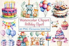 Birthday Clipart Bundle for Creative Designs - CraftNest - Digital Crafting and Art