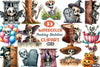 Funny Skeleton Peeking Clipart Bundle