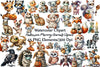 Halloween Mummy Animals Clipart Bundle