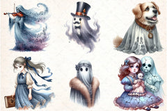 Halloween Antique Ghost Clipart Bundle - CraftNest - Digital Crafting and Art