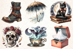 Antique Halloween Clipart Bundle 8 - CraftNest - Digital Crafting and Art