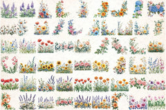 Garden Flowers Border Clipart Bundle - CraftNest - Digital Crafting and Art