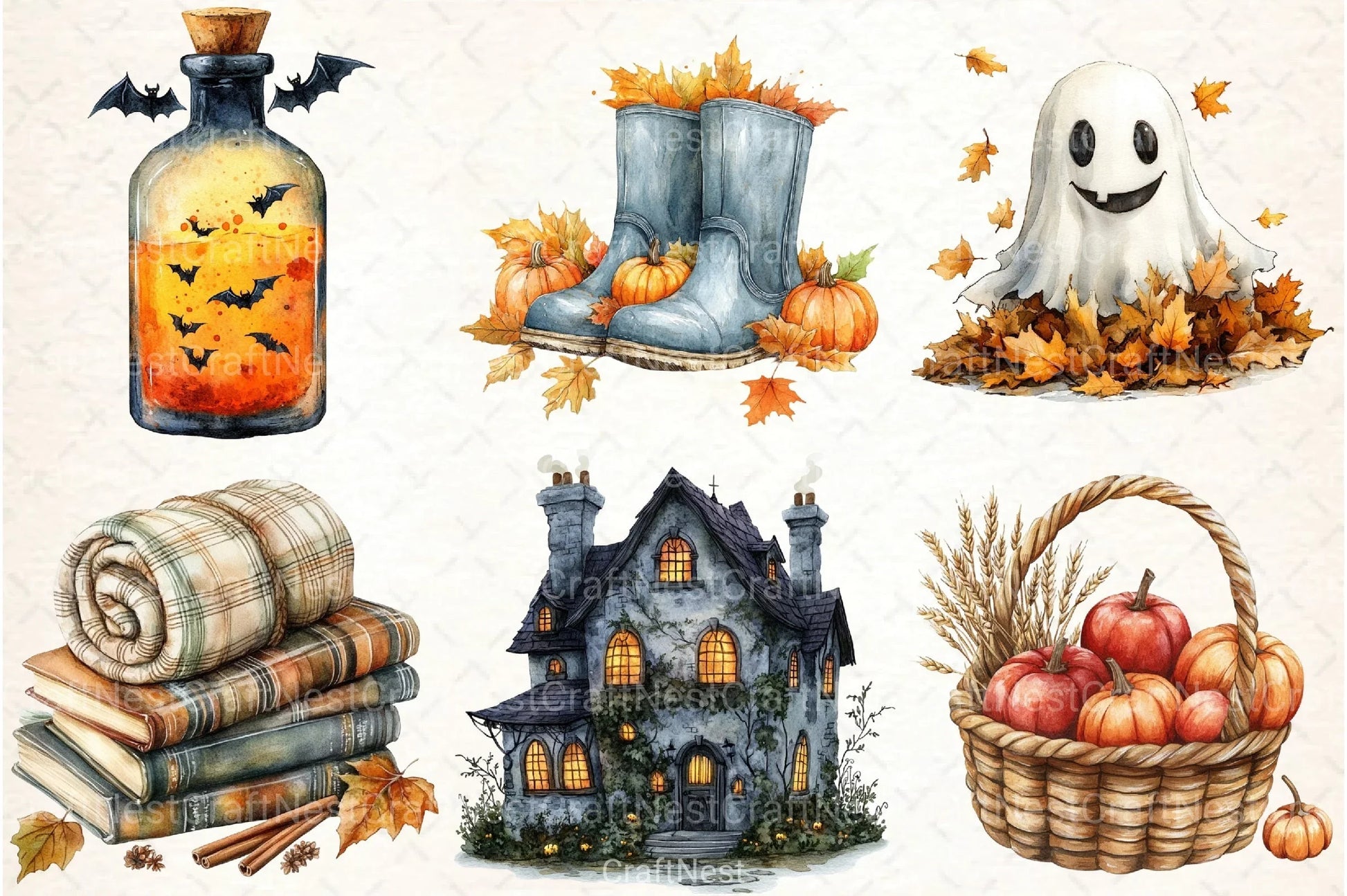 Halloween & Fall Clipart Bundle 17 - CraftNest - Digital Crafting and Art