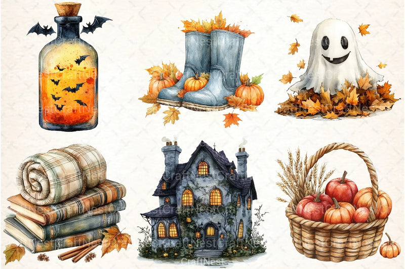 Halloween & Fall Clipart Bundle 17 - CraftNest - Digital Crafting and Art