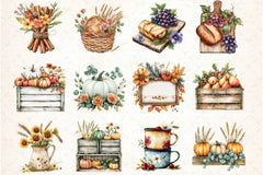Farmhouse Thanksgiving Clipart Bundle - CraftNest - Digital Crafting and Art