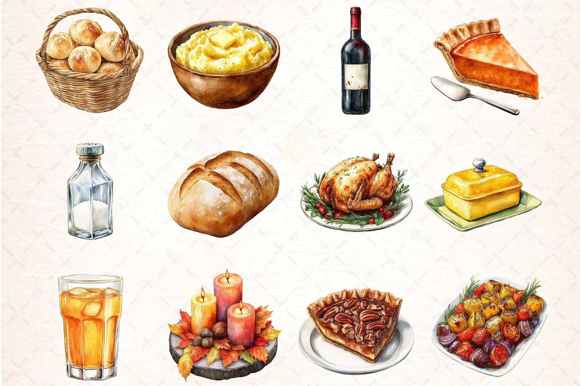 Thanksgiving Family Dinner Clipart Bundle - CraftNest - Digital Crafting and Art