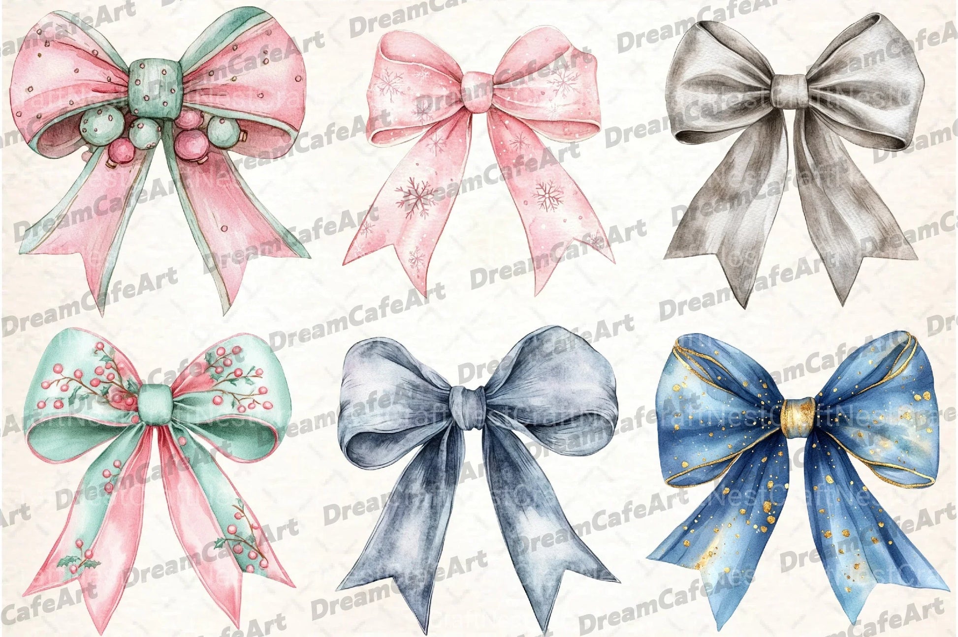 Christmas Bow Clipart Bundle 99 - CraftNest - Digital Crafting and Art