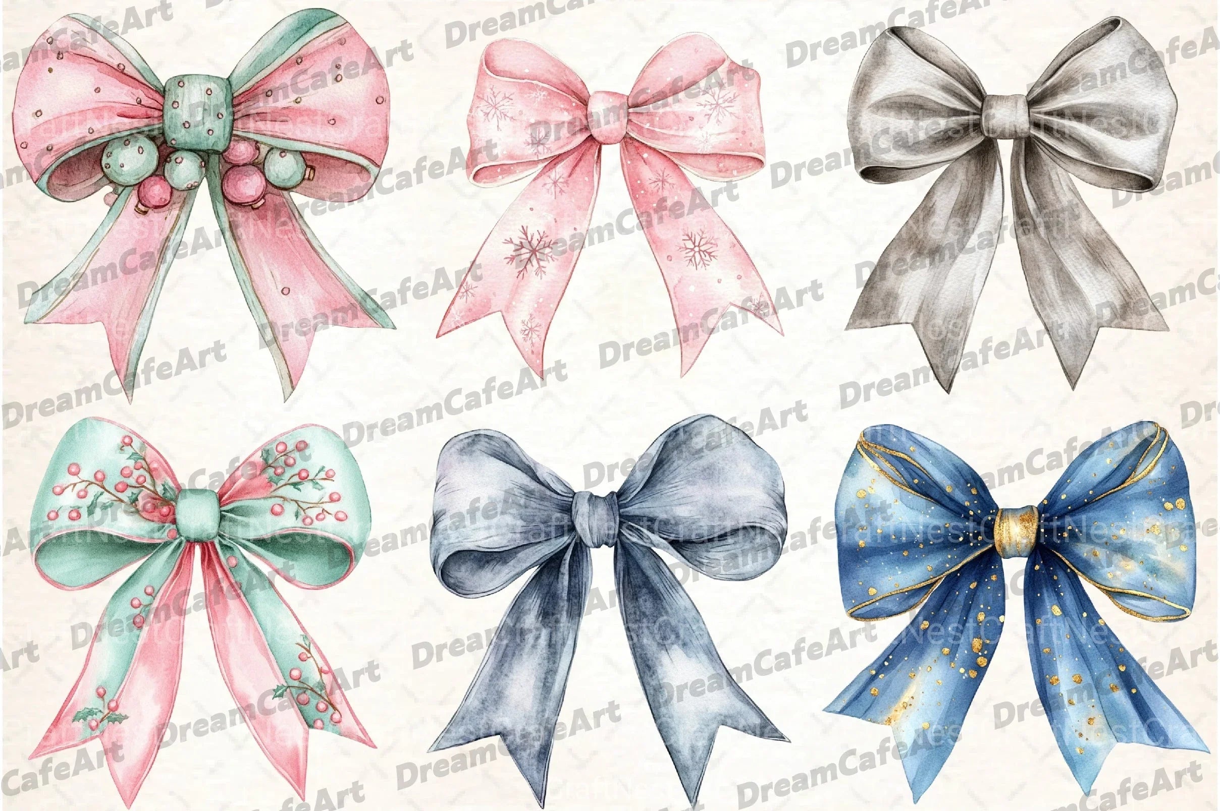 Christmas Bow Clipart Bundle 99 - CraftNest - Digital Crafting and Art