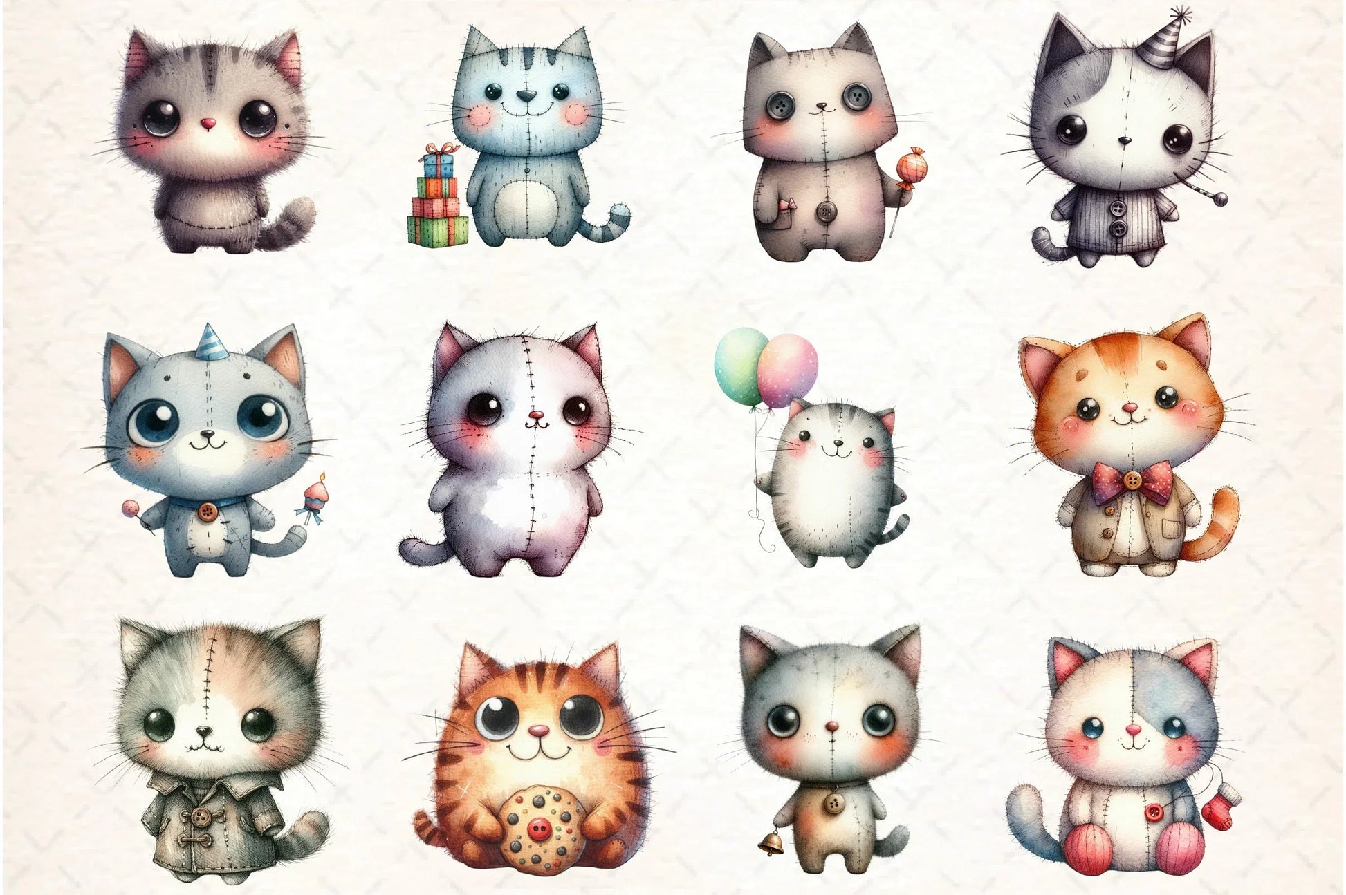 Holiday Cat Clipart Bundle - CraftNest - Digital Crafting and Art