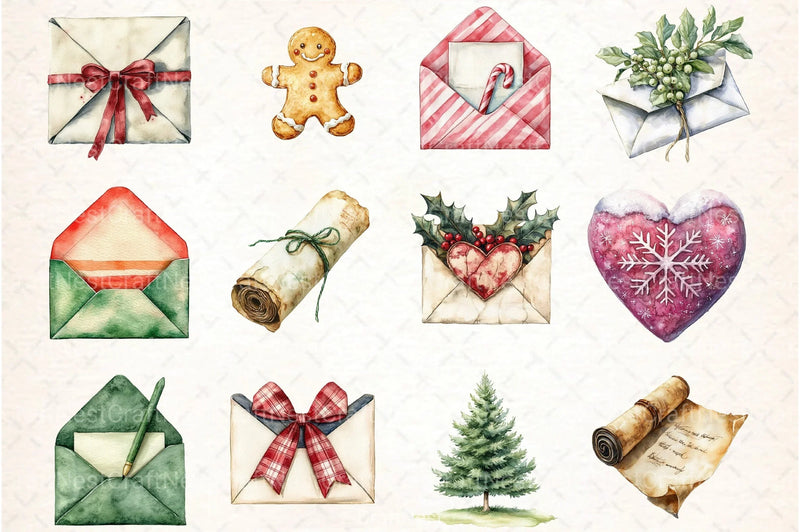 Letters to Santa Christmas Clipart Bundle - CraftNest - Digital Crafting and Art