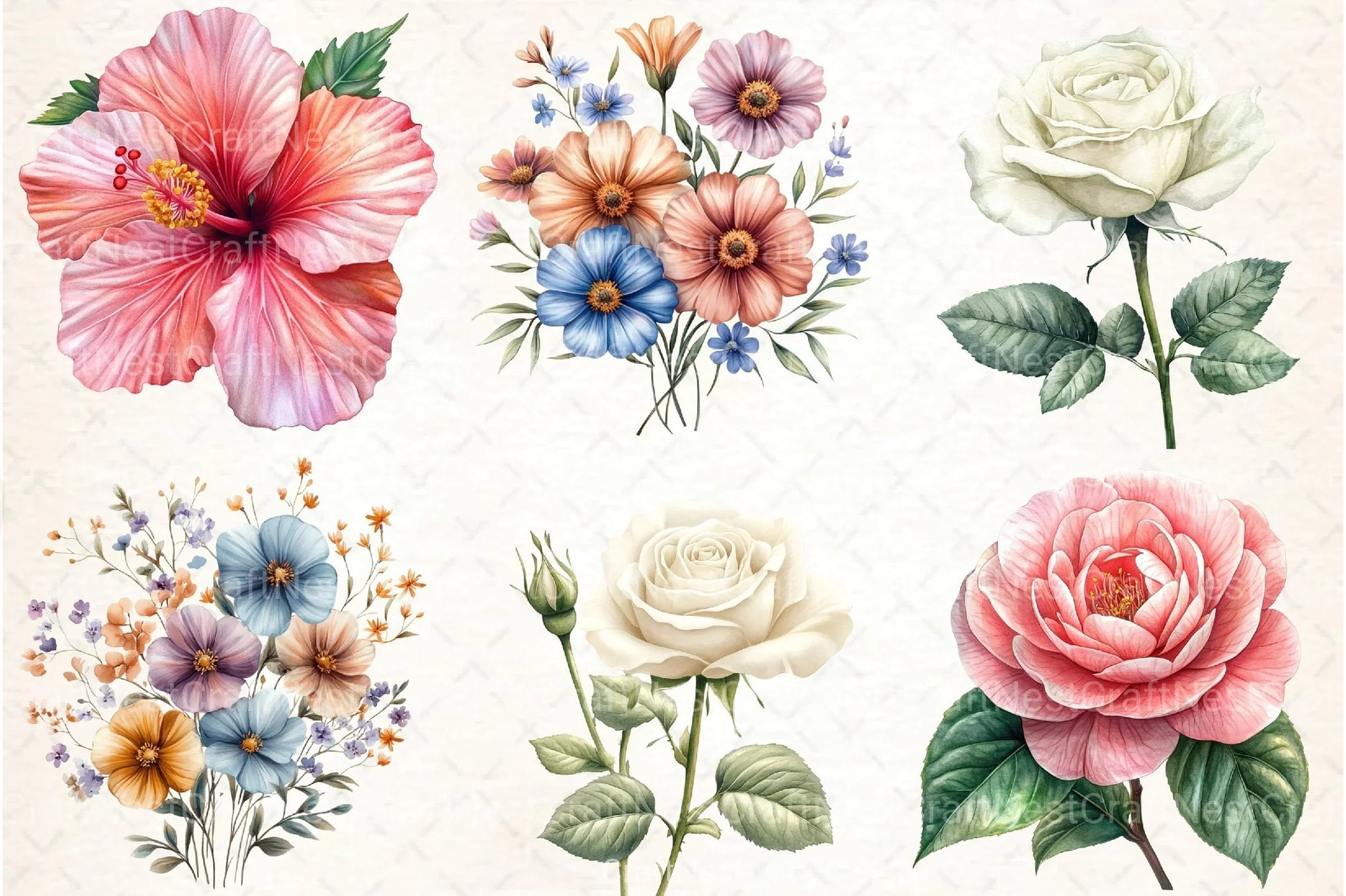 Flowers Vol Clipart Bundle - CraftNest - Digital Crafting and Art