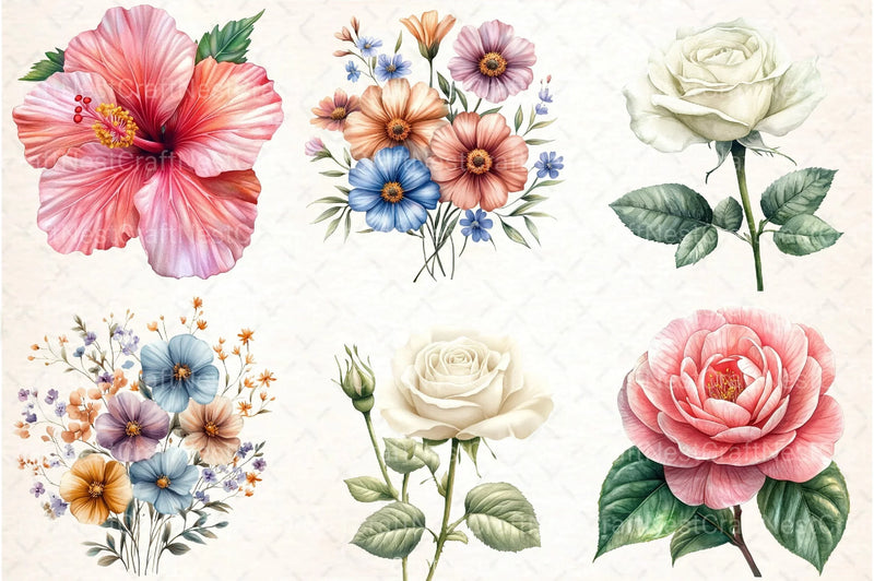 Flowers Vol Clipart Bundle - CraftNest - Digital Crafting and Art