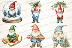 Merry Christmas Gnomes Clipart Bundle - CraftNest - Digital Crafting and Art