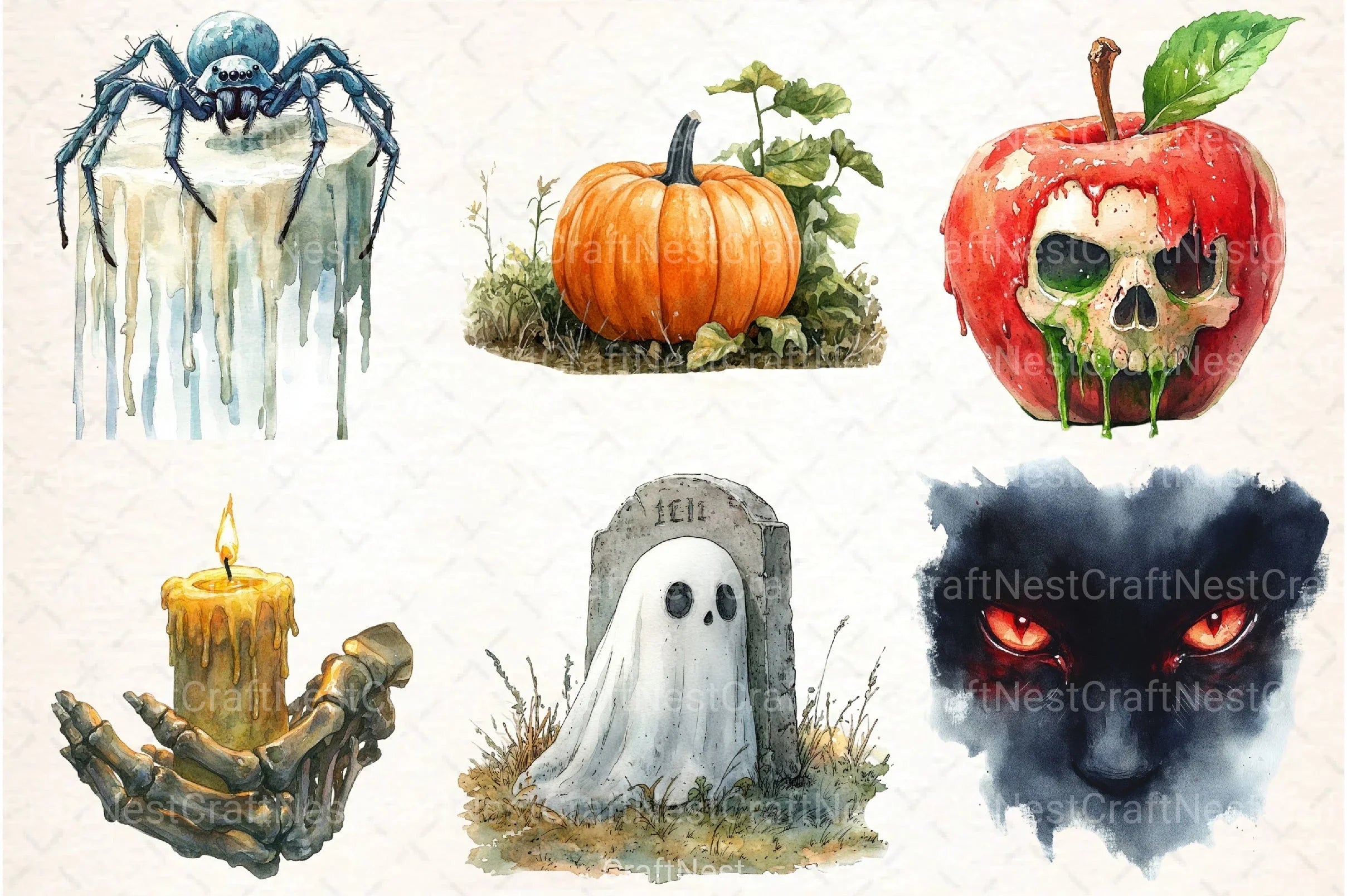 Spooky Halloween Clipart Bundle 4 - CraftNest - Digital Crafting and Art
