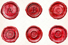 Seal Wax Letter Red Stamp Clipart Bundle - CraftNest - Digital Crafting and Art