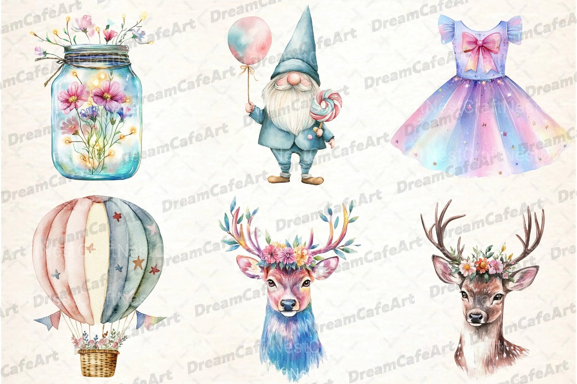 Pastel Whimsical Clipart Bundle - CraftNest - Digital Crafting and Art