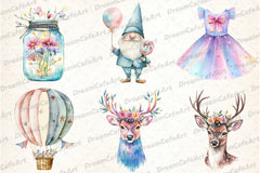 Pastel Whimsical Clipart Bundle - CraftNest - Digital Crafting and Art