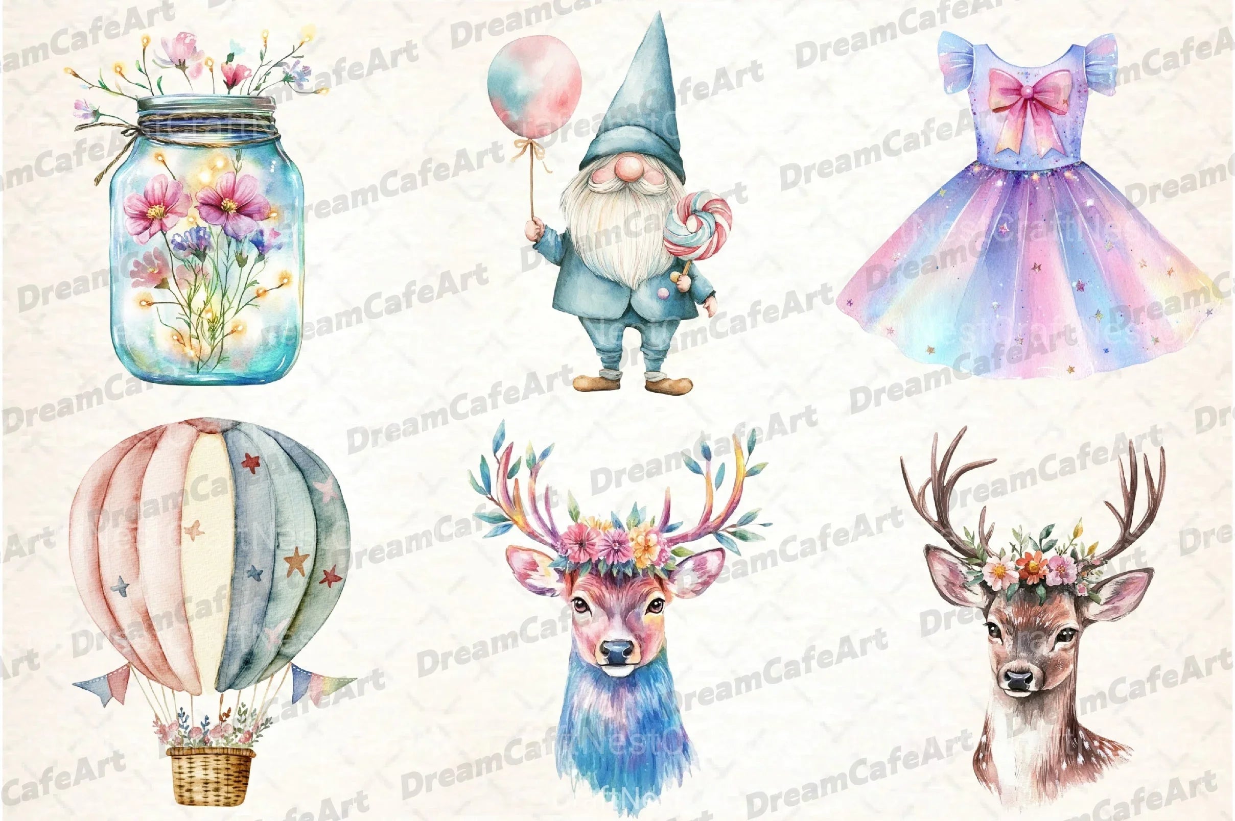 Pastel Whimsical Clipart Bundle - CraftNest - Digital Crafting and Art