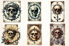 Vintage Halloween Tarot Card Clipart Bundle - CraftNest - Digital Crafting and Art