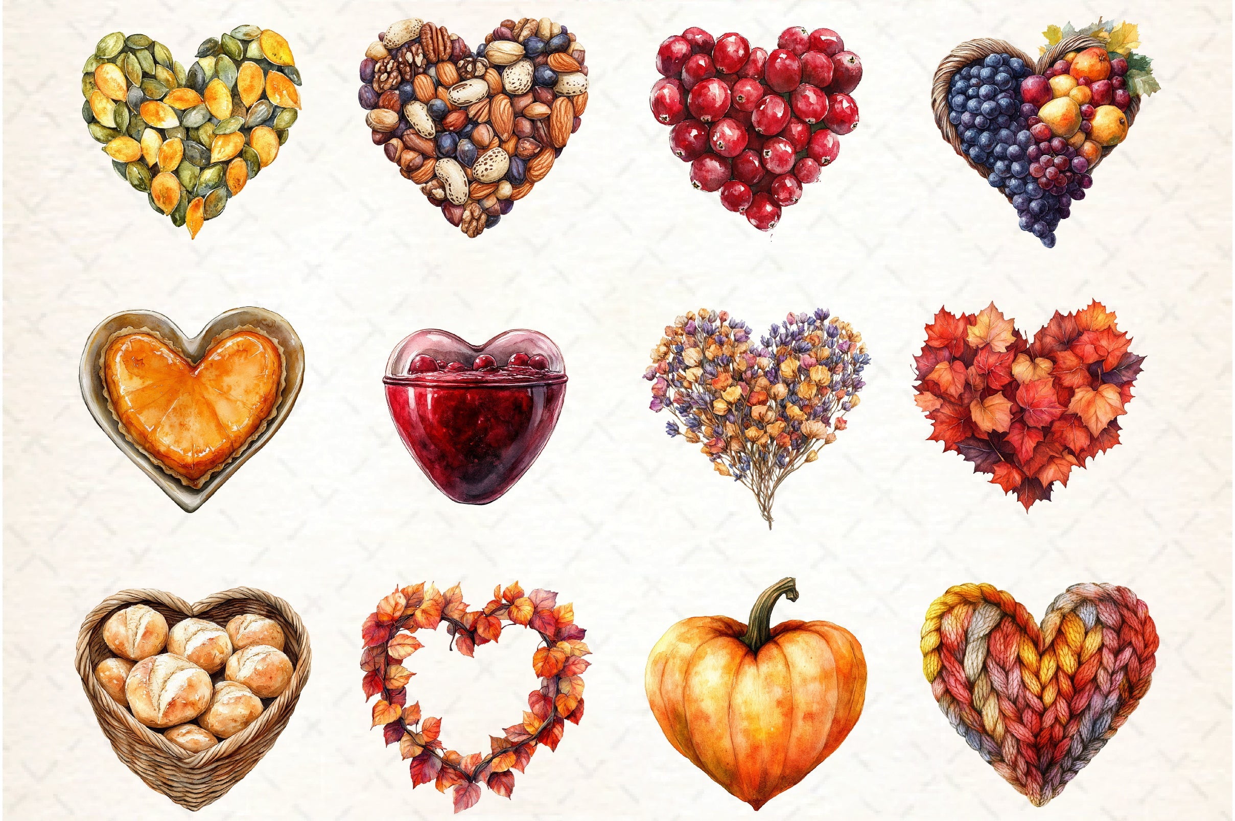 Grateful Heart Thanksgiving Clipart Bundle