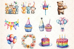 Birthday Clipart Bundle for Creative Designs - CraftNest - Digital Crafting and Art