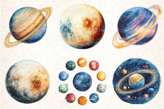 Solar System Clipart Bundle - CraftNest - Digital Crafting and Art