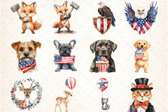 Labor Day Animals Clipart Bundle - CraftNest - Digital Crafting and Art