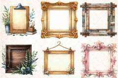 Wooden Frame Clipart Bundle 99 - CraftNest - Digital Crafting and Art