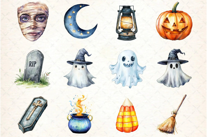 Brush Doodle Halloween Clipart Bundle - CraftNest - Digital Crafting and Art