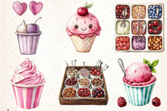 Ice Cream Shop Clipart Bundle - CraftNest - Digital Crafting and Art