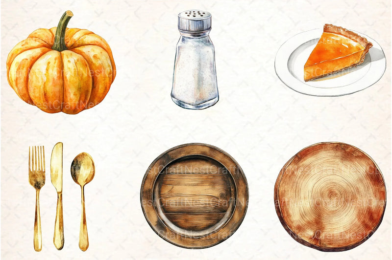 Thanksgiving Table Setting Clipart Bundle - CraftNest - Digital Crafting and Art