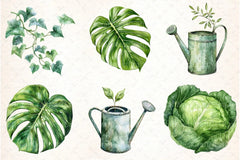 Green Garden Clipart Bundle - CraftNest - Digital Crafting and Art