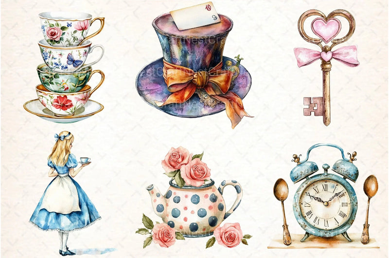 Alice in Wonderland Clipart Bundle - CraftNest - Digital Crafting and Art