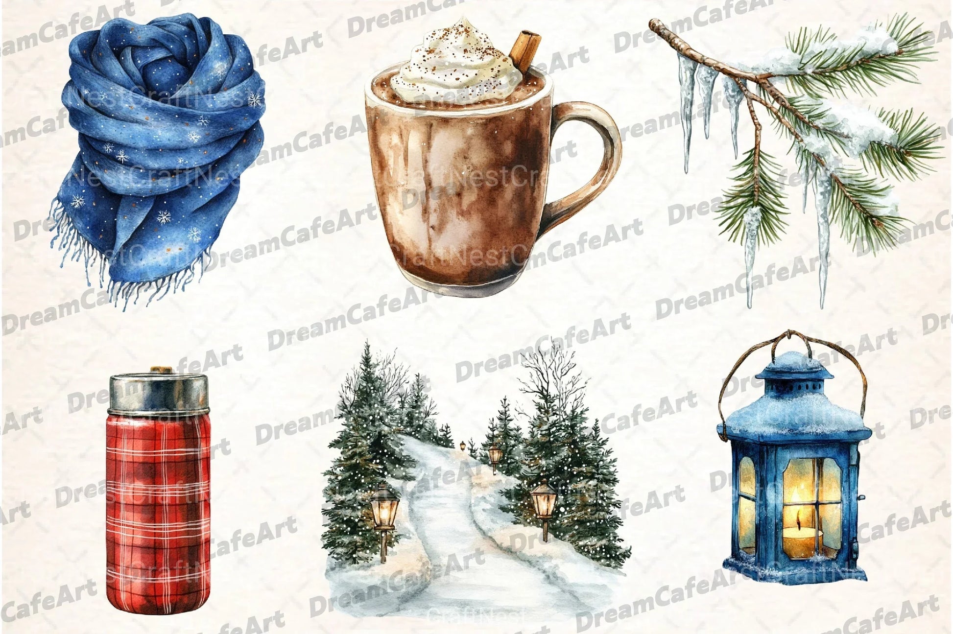 Chilly Christmas Day Clipart Bundle - CraftNest - Digital Crafting and Art