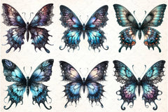 Gothic Butterfly Clipart Bundle 1 - CraftNest - Digital Crafting and Art