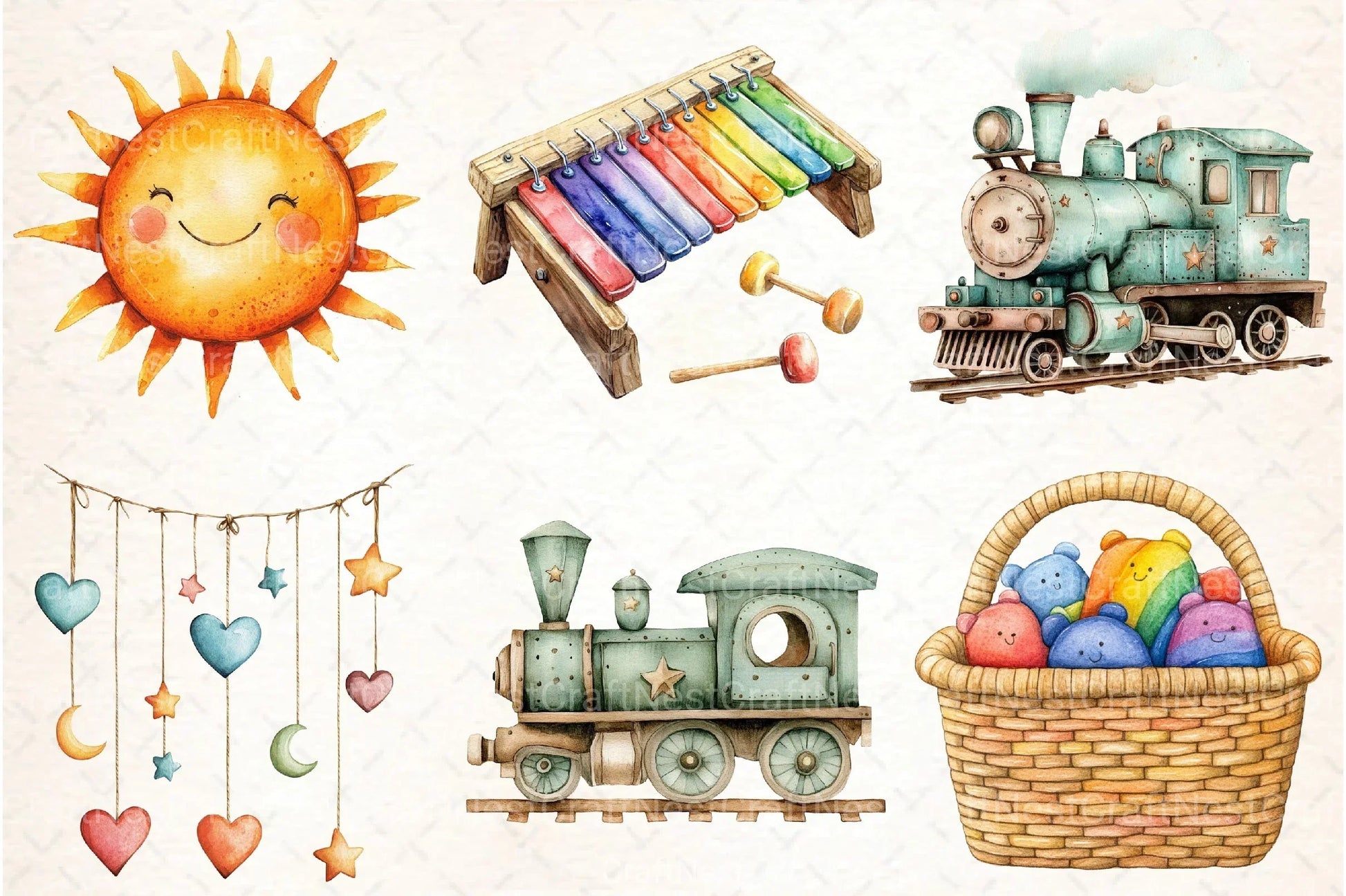 Playroom Decor Clipart Bundle - CraftNest - Digital Crafting and Art