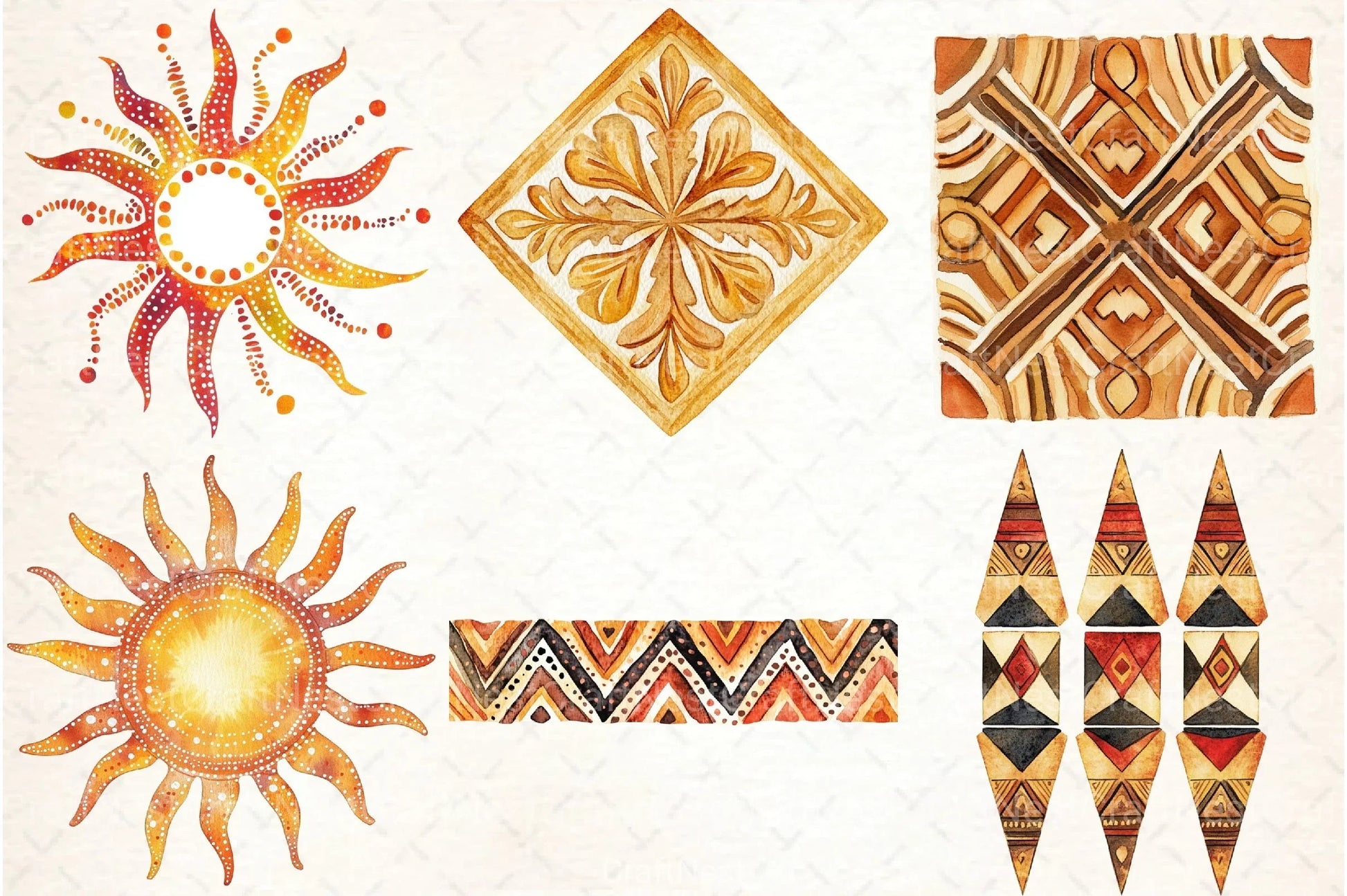 Indigenous Tribal Motifs Clipart Bundle - CraftNest - Digital Crafting and Art
