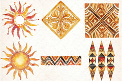 Indigenous Tribal Motifs Clipart Bundle - CraftNest - Digital Crafting and Art