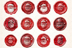 Seal Wax Christmas Santa Stamp Clipart Bundle - CraftNest - Digital Crafting and Art