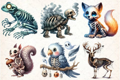 Halloween Skeleton Animals Clipart Bundle - CraftNest - Digital Crafting and Art