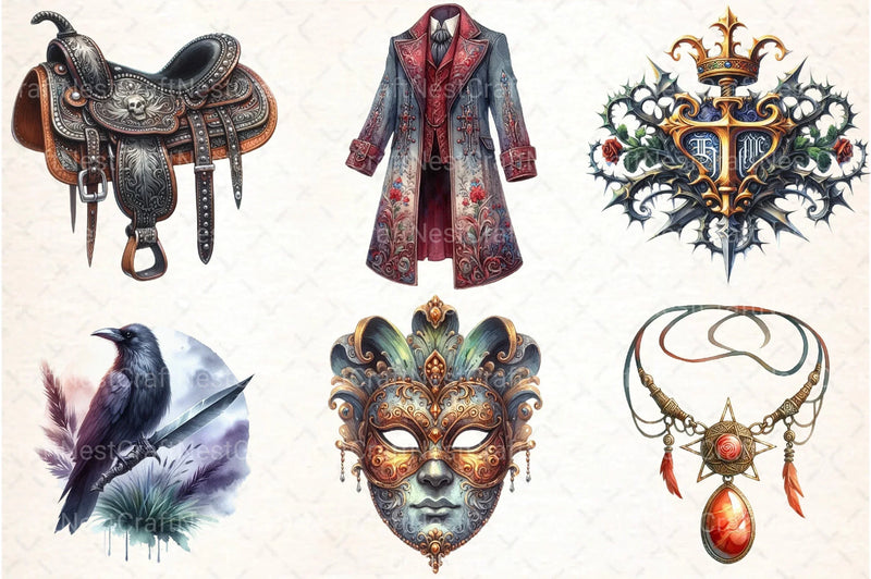 Ataman Gothic Clipart Bundle - CraftNest - Digital Crafting and Art