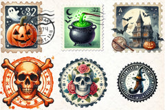 Halloween Stamp Clipart Bundle 1 - CraftNest - Digital Crafting and Art