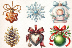 Christmas Ornament Clipart Bundle - CraftNest - Digital Crafting and Art
