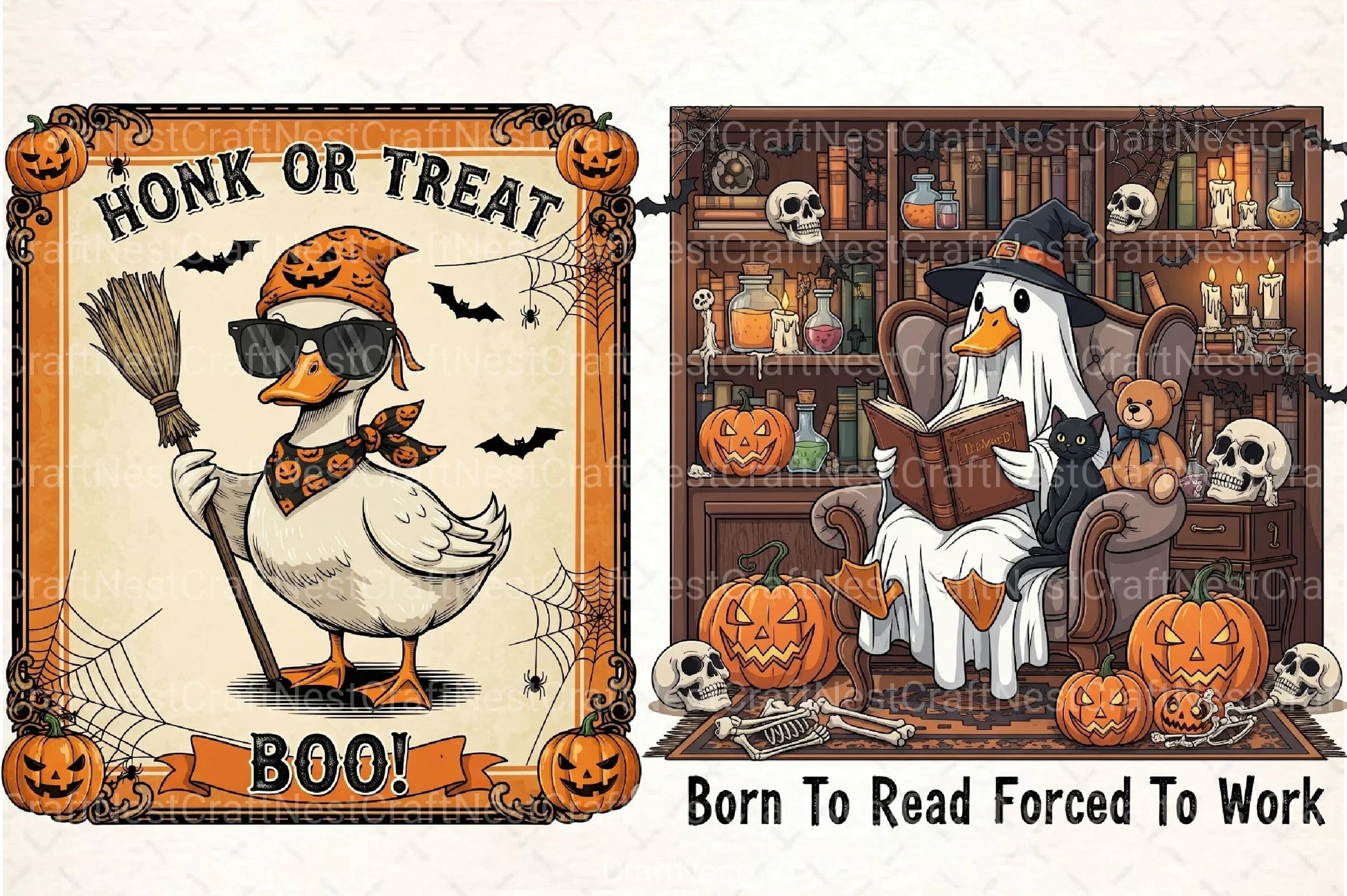 Vintage Halloween Clipart Bundle 111 - CraftNest - Digital Crafting and Art