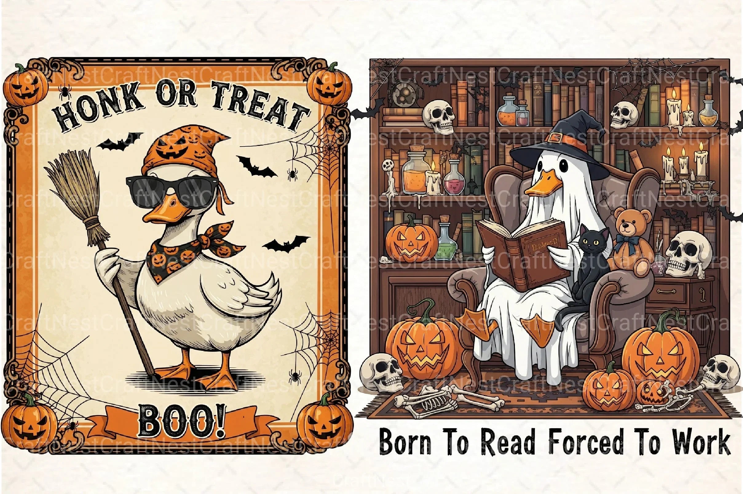 Vintage Halloween Clipart Bundle 111 - CraftNest - Digital Crafting and Art